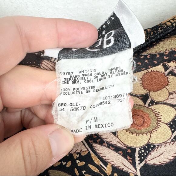 Vintage Y2K 90's Whimsigoth Dark Fairy Floral Pull On Midi/Maxi Skirt By AGB - M - Picture 11 of 13